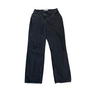 Abercrombie & Fitch Curve Love High Rise The Dad Jeans Size 4 Sunwashed Black